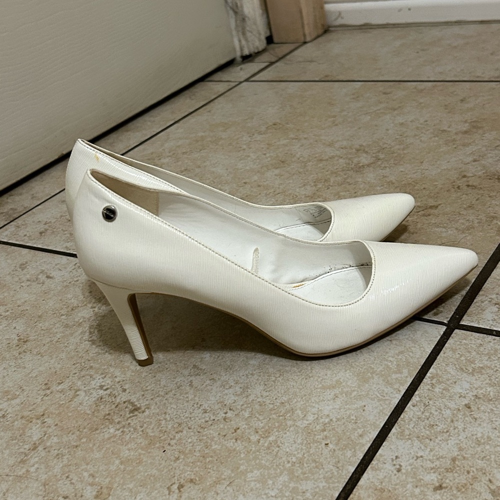 Calvin Klein Women's White Heels